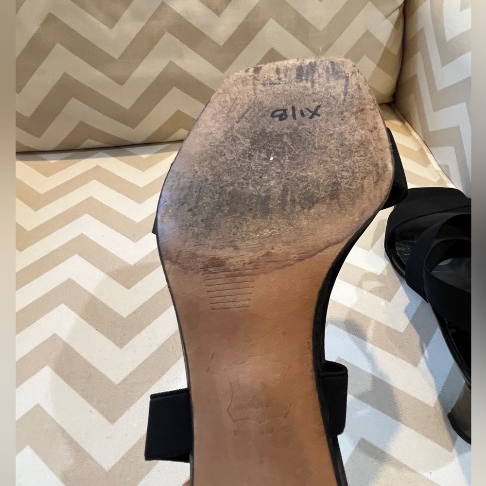 Stuart Weitzman Size 9 Black Strappy Block Heels - image 5